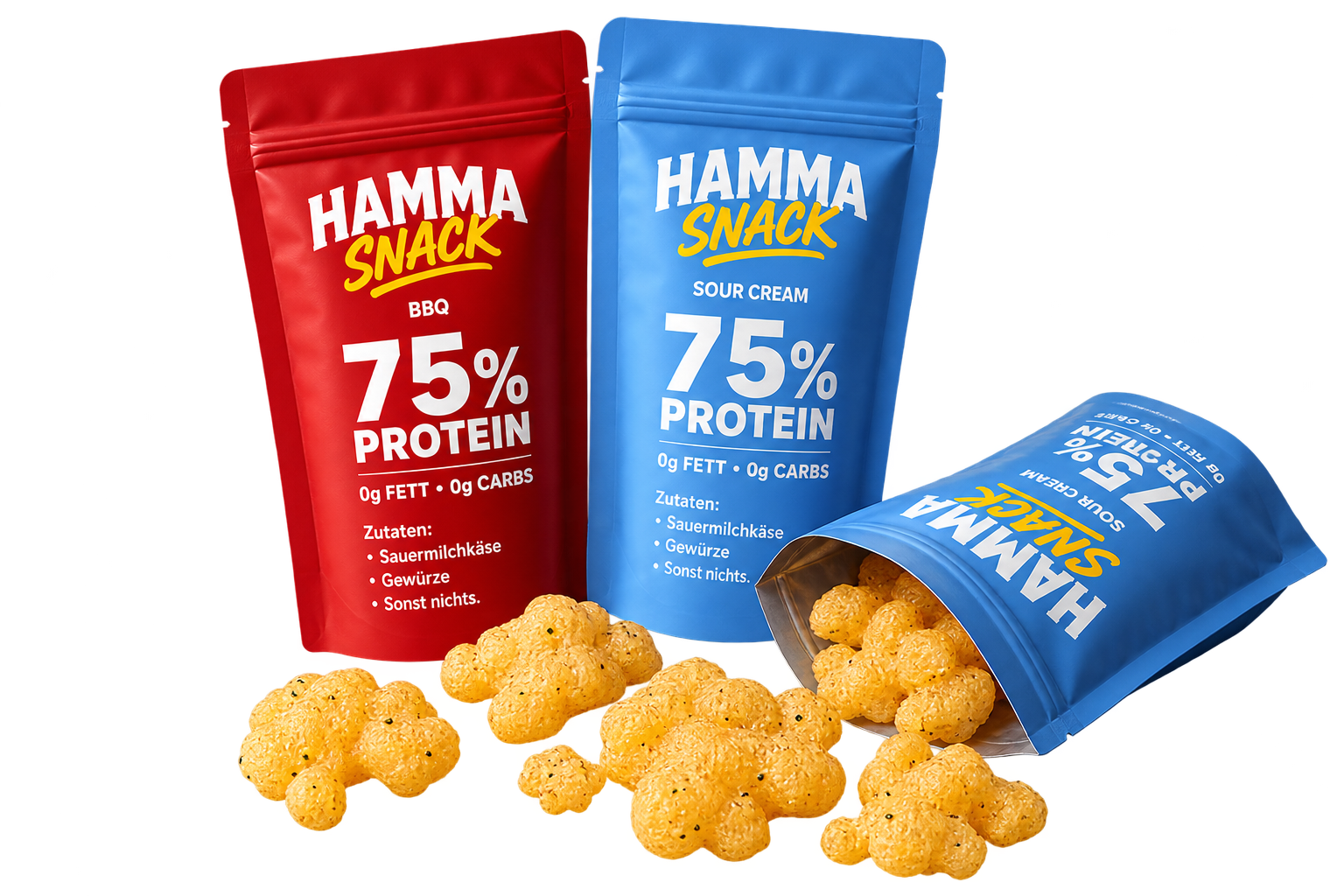 Hamma Snack Beutel in den Sorten BBQ und Sour Cream