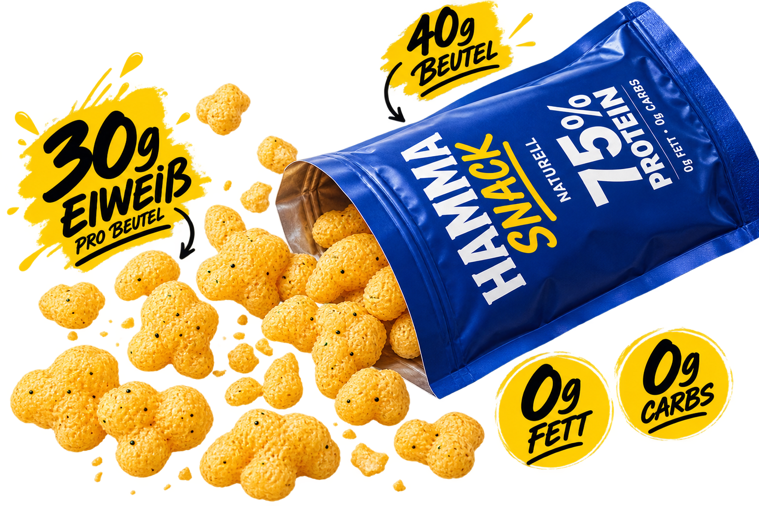Offener Hamma Snack Beutel Naturell mit Käse-Crackern